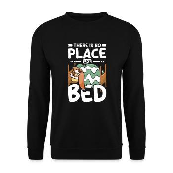 Il n’y a pas d’endroit comme le lit Paresseux - Sweat-shirt Unisexe - noir - Devant - Alina (178cm) & Michal (187cm)