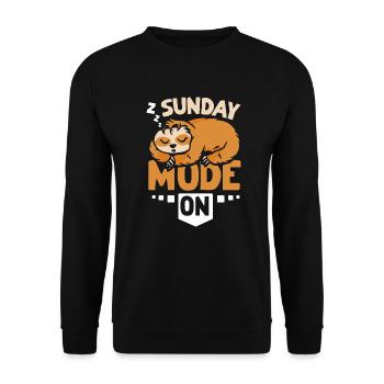 Mode dimanche paresseux activé - Sweat-shirt Unisexe - noir - Devant - Alina (178cm) & Michal (187cm)