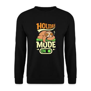 Mode vacances paresseux activé - Sweat-shirt Unisexe - noir - Devant - Alina (178cm) & Michal (187cm)