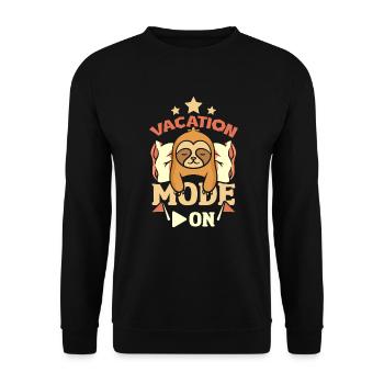 Mode vacances paresseux activé - Sweat-shirt Unisexe - noir - Devant - Alina (178cm) & Michal (187cm)