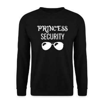 Daddy Father Daughter Princess Security - Unisex Sweatshirt - black - Front - Alina (178cm) & Michal (187cm)
