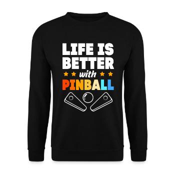 Flipper Pinball - Unisex Sweatshirt - black - Front - Alina (178cm) & Michal (187cm)