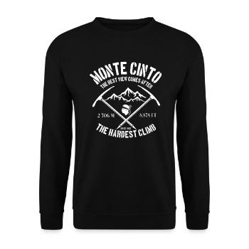 Monte Cinto - Unisex Sweatshirt - black - Front - Alina (178cm) & Michal (187cm)