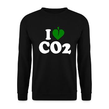 I love co2 - Unisex Sweatshirt - black - Front - Alina (178cm) & Michal (187cm)