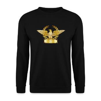 SPQR - Les Aigles de Rome - Sweat-shirt Unisexe - noir - Devant - Alina (178cm) & Michal (187cm)