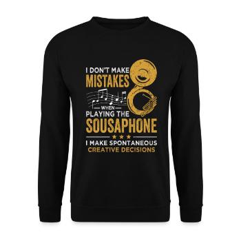 Sousaphon Blasmusik Orchester Blaskapelle - Unisex Pullover - Schwarz - Vorne - Alina (178cm) & Michal (187cm)