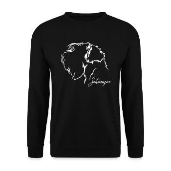 Schnauzer Profile Dogs Dog Wilsigns - Unisex Sweatshirt - black - Front - Alina (178cm) & Michal (187cm)