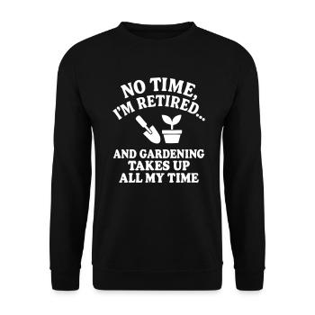 Retraite et jardinage - Sweat-shirt Unisexe - noir - Devant - Alina (178cm) & Michal (187cm)