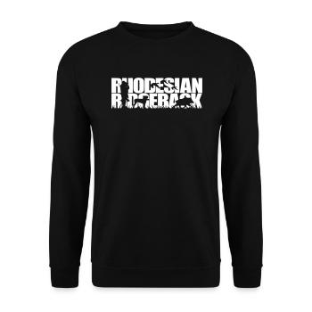 RHODESIAN RIDGEBACK Hunting - Unisex Sweatshirt - black - Front - Alina (178cm) & Michal (187cm)