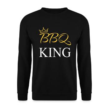 BBQ King avec couronne - Sweat-shirt Unisexe - noir - Devant - Alina (178cm) & Michal (187cm)