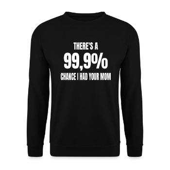 Men Sarcasm Irony Black Humor Fun - Unisex Sweatshirt - black - Front - Alina (178cm) & Michal (187cm)