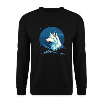 Wolf Scratch Marks Claws Wild Forest Animal Wolf's Head - Unisex Sweatshirt - black - Front - Alina (178cm) & Michal (187cm)