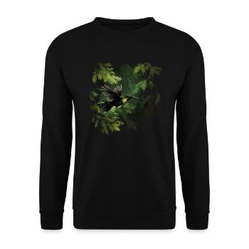 Hummingbird, Bird, Nature, Animals, Wilderness - Unisex Sweatshirt - black - Front - Alina (178cm) & Michal (187cm)