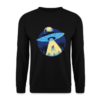 Vaisseau spatial extraterrestre - Sweat-shirt Unisexe - noir - Devant - Alina (178cm) & Michal (187cm)