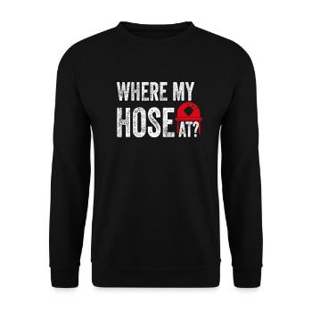 Firefighter Pompier - Sweat-shirt Unisexe - noir - Devant - Alina (178cm) & Michal (187cm)
