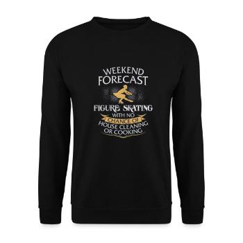 Eiskunstlauf Schlittschuh - Unisex Pullover - Schwarz - Vorne - Alina (178cm) & Michal (187cm)
