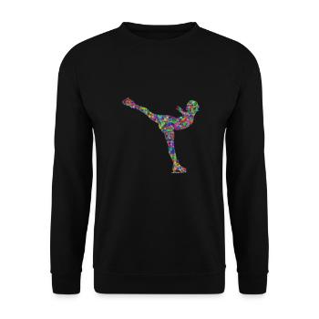 Eiskunstlauf Schlittschuh - Unisex Pullover - Schwarz - Vorne - Alina (178cm) & Michal (187cm)