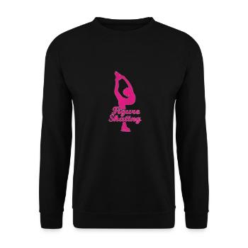 Eiskunstlauf Schlittschuh - Unisex Pullover - Schwarz - Vorne - Alina (178cm) & Michal (187cm)