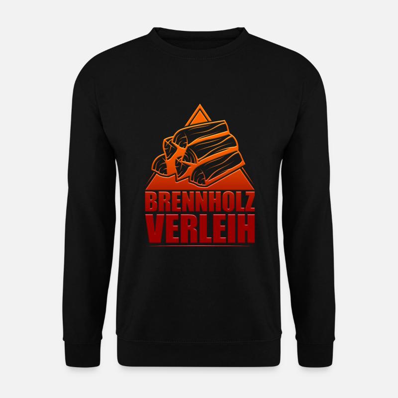 Brennholz Verleih - Unisex Pullover - Schwarz