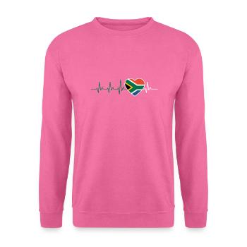 BATTEMENT DE COEUR AFRIQUE ECG DRAPEAU CADEAU - Sweat-shirt Unisexe - rose - Devant