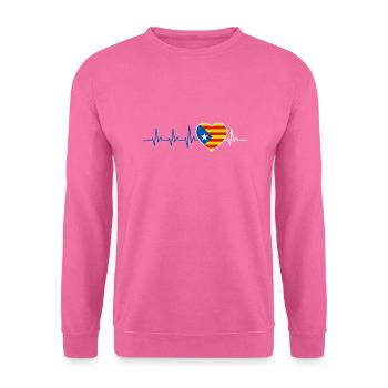 HEARTBEAT CATALONIA CATALAN FLAG GIFT - Unisex Sweatshirt - pink - Front