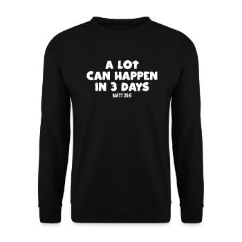 Pâques Fête de la Bible Sort Cadeau - Sweat-shirt Unisexe - noir - Devant - Alina (178cm) & Michal (187cm)