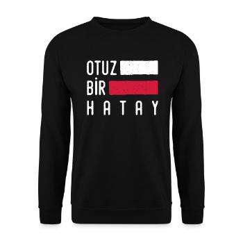 Hatay 31 Türkei Turkiye Geschenk Urlaub TR - Unisex Pullover - Schwarz - Vorne - Alina (178cm) & Michal (187cm)