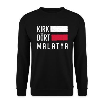 Malatya 44 Türkei Turkiye Geschenk Urlaub TR Türk - Unisex Pullover - Schwarz - Vorne - Alina (178cm) & Michal (187cm)
