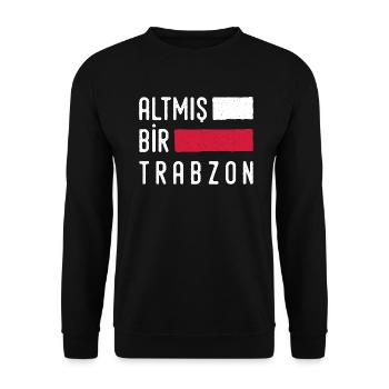 61 Trabzon Türkei Turkiye Geschenk Urlaub TR Türk - Unisex Pullover - Schwarz - Vorne - Alina (178cm) & Michal (187cm)