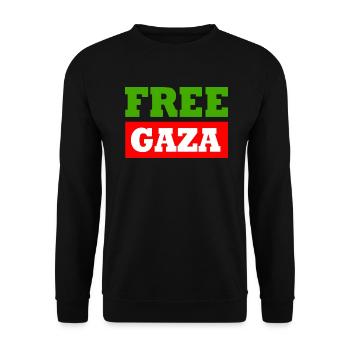 Free gaza - Unisex Sweatshirt - black - Front - Alina (178cm) & Michal (187cm)