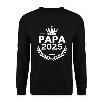 Papa 2025 - Unisex Sweatshirt - black - Front - Alina (178cm) & Michal (187cm)