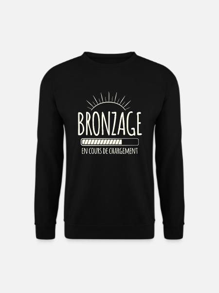 Tan Loading, Summer, Vacation, French - Unisex Sweatshirt - black