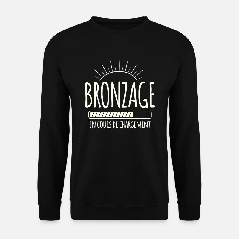 Tan Loading, Été, Vacances, Français - Sweat-shirt Unisexe - noir