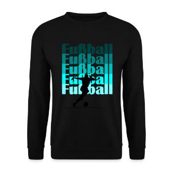 Fußball - Unisex Pullover - Schwarz - Vorne - Alina (178cm) & Michal (187cm)