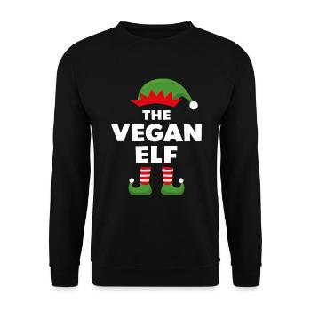 Die vegane Elfe - Unisex Pullover - Schwarz - Vorne - Alina (178cm) & Michal (187cm)