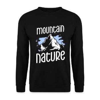 Nature Conservation Wood Mountains - Unisex Sweatshirt - black - Front - Alina (178cm) & Michal (187cm)
