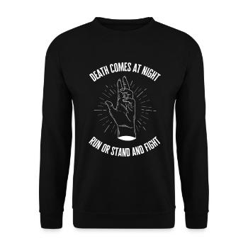 metal gothic hand death night saying gift - Unisex Sweatshirt - black - Front - Alina (178cm) & Michal (187cm)