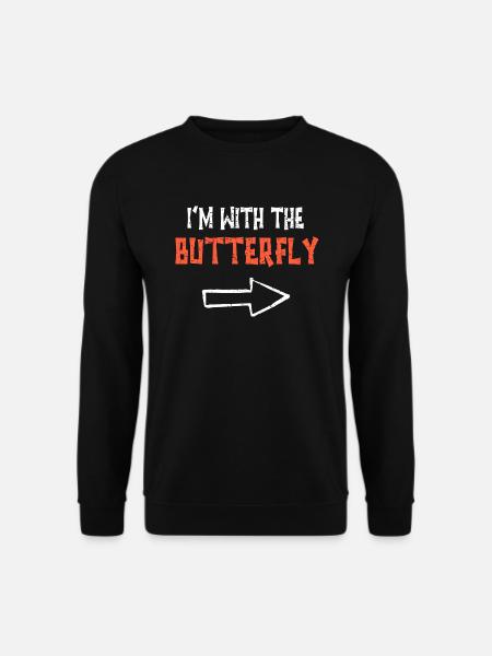 Halloween Men I’m With The Butterfly - Sweat-shirt Unisexe - noir