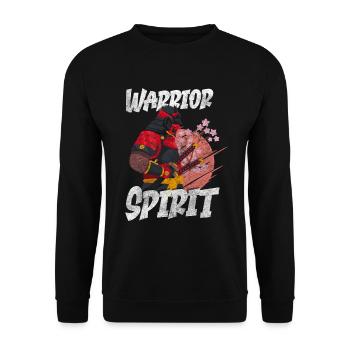 Combattant Épée Asiatique Ninja - Sweat-shirt Unisexe - noir - Devant - Alina (178cm) & Michal (187cm)