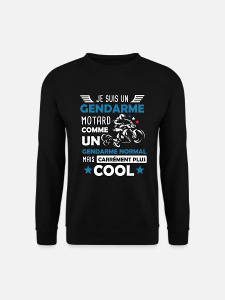 Gendarme motard cadeau drôle moto - Sweat-shirt Unisexe - noir