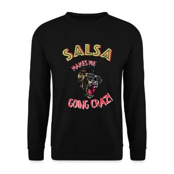 Salsa Makes Me Going Crazy - Unisex Sweatshirt - black - Front - Alina (178cm) & Michal (187cm)