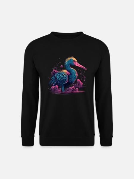 Pelican Bird Waterfowl - Unisex Sweatshirt - black