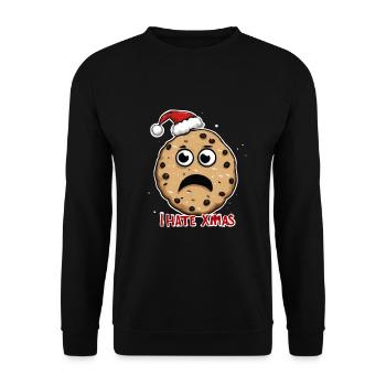 Je déteste Noël Gâteau aux biscuits en colère Noël - Sweat-shirt Unisexe - noir - Devant - Alina (178cm) & Michal (187cm)