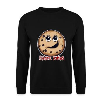 Je déteste Noël Gâteau aux biscuits en colère Noël - Sweat-shirt Unisexe - noir - Devant - Alina (178cm) & Michal (187cm)