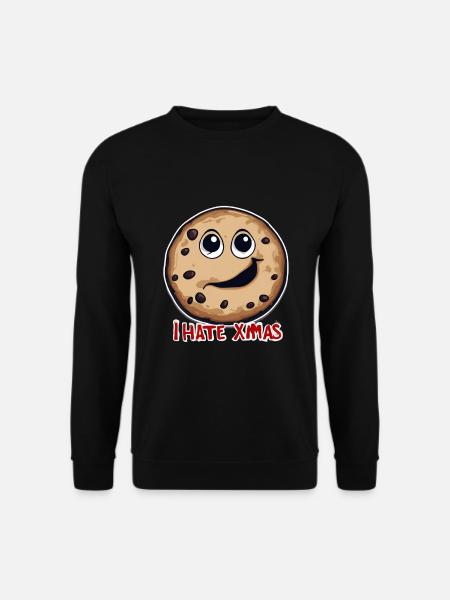 Ich hasse Weihnachten Angry Cookie Cake Weihnachten - Unisex Pullover - Schwarz