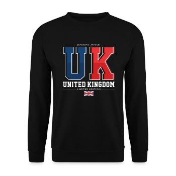 ROYAUME-UNI - Sweat-shirt Unisexe - noir - Devant - Alina (178cm) & Michal (187cm)