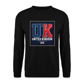 ROYAUME-UNI - Sweat-shirt Unisexe - noir - Devant - Alina (178cm) & Michal (187cm)