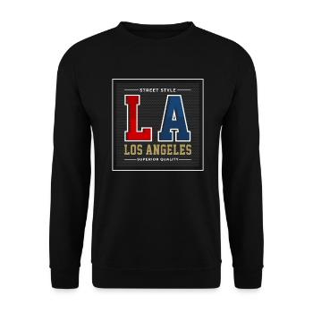 Los Angeles - Unisex Sweatshirt - black - Front - Alina (178cm) & Michal (187cm)