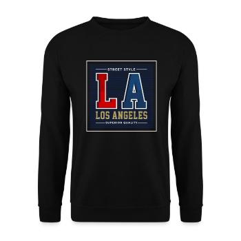 Los Angeles - Unisex Sweatshirt - black - Front - Alina (178cm) & Michal (187cm)