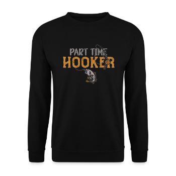 Pêcheur pêcheur idée cadeau pêche drôle pêcheur - Sweat-shirt Unisexe - noir - Devant - Alina (178cm) & Michal (187cm)